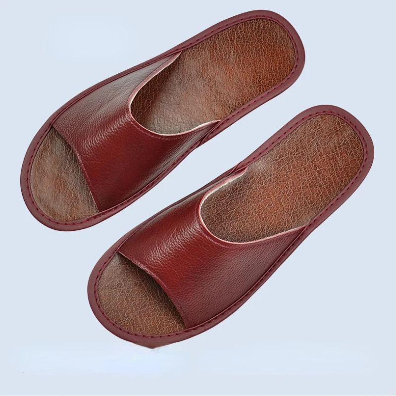 XIHAHA الصيف موضة جلد البقر حق - مراجعة Flip Flop Leather Men وسعره