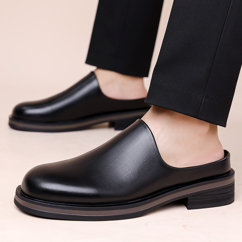 أحذية رجالية نصفية بدون كعب، أ - مراجعة Flip Flop Leather Men وسعره